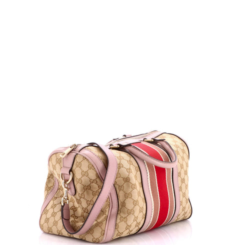 Vintage Web Boston Bag GG Canvas Medium