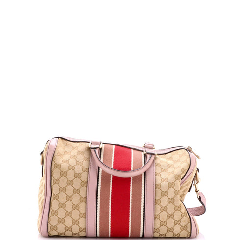 Vintage Web Boston Bag GG Canvas Medium