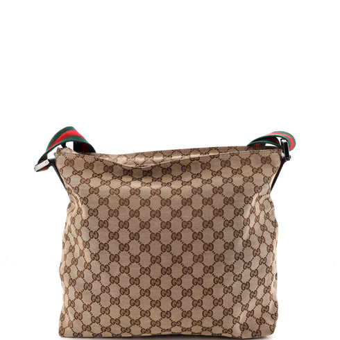 Front Pocket Web Messenger GG Canvas Medium