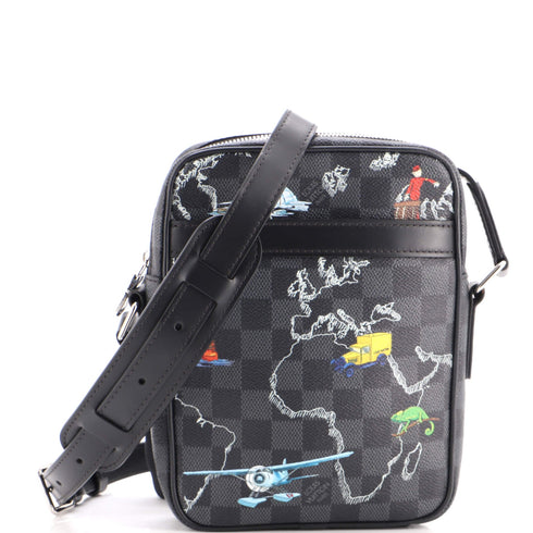 Danube Slim Bag Limited Edition Renaissance Map Damier Graphite PM