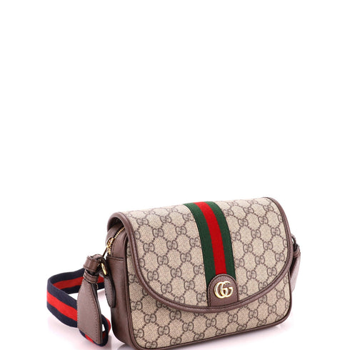 Ophidia Flap Shoulder Bag GG Coated Canvas Small