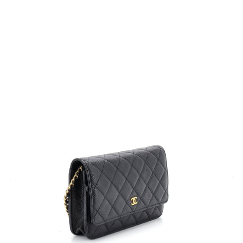 Wallet on Chain Quilted Caviar