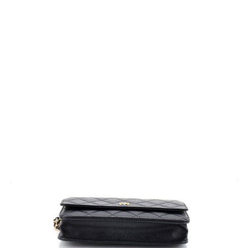 Wallet on Chain Quilted Caviar