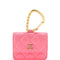 Jewel Hook Flap Card Case Quilted Lambskin