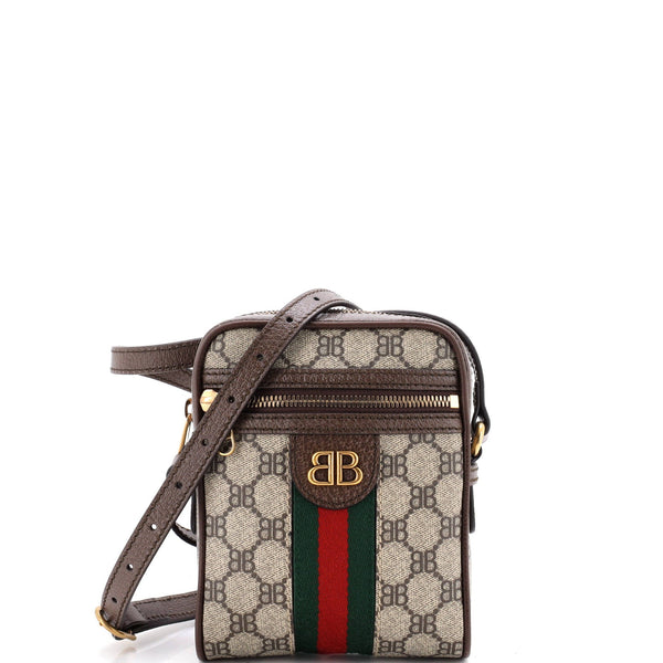 x Gucci The Hacker Project Zip Messenger Bag BB Coated Canvas Mini