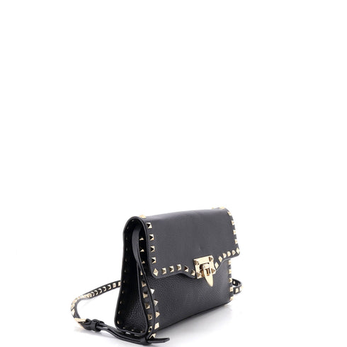 Rockstud Flip Lock Flap Bag Leather Medium
