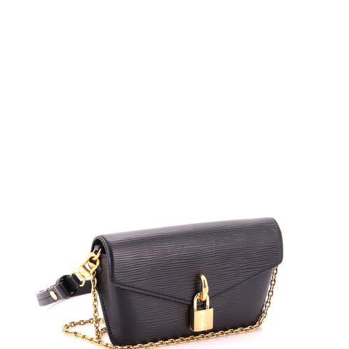 Padlock on Strap Handbag Epi Leather