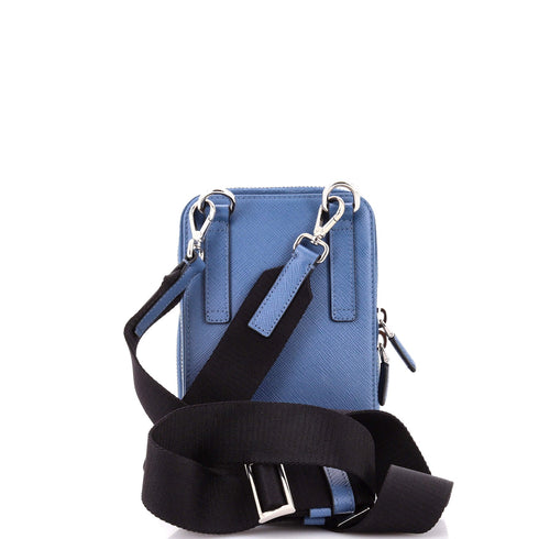 Front Pocket Phone Holder Crossbody Bag Saffiano Leather