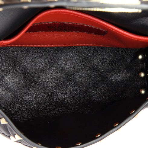 Rockstud Spike Turnlock Belt Bag Quilted Leather
