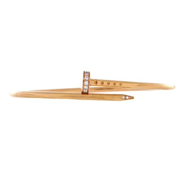 Juste un Clou Bracelet 18K Rose Gold with Diamonds Small
