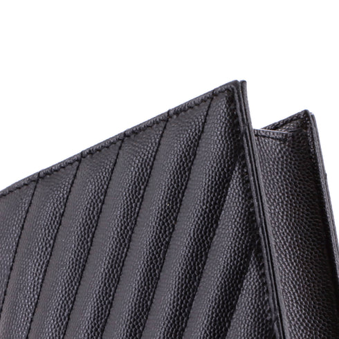 Classic Monogram Wallet on Chain Matelasse Chevron Leather Small