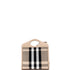 Logo Pocket Tote Leather with Check Canvas Mini