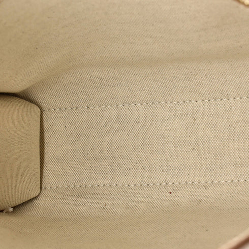 Logo Pocket Tote Leather with Check Canvas Mini