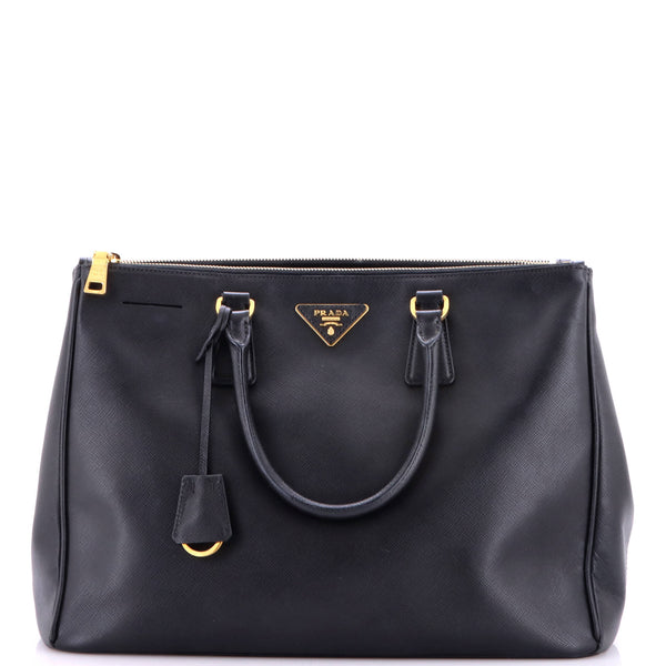 Double Zip Lux Tote Saffiano Leather Large