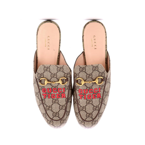 Women's Princetown Mules Printed GG Coated Canvas