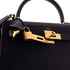 Kelly Handbag Noir Epsom with Gold Hardware 28