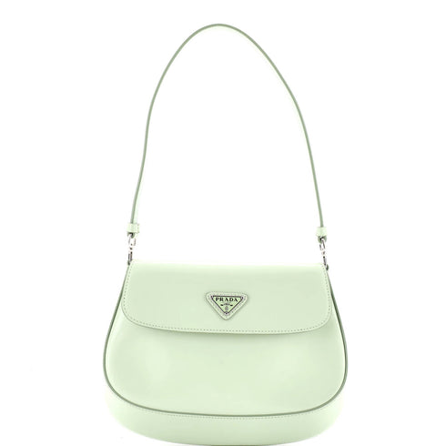 Cleo Flap Shoulder Bag Spazzolato Leather Small