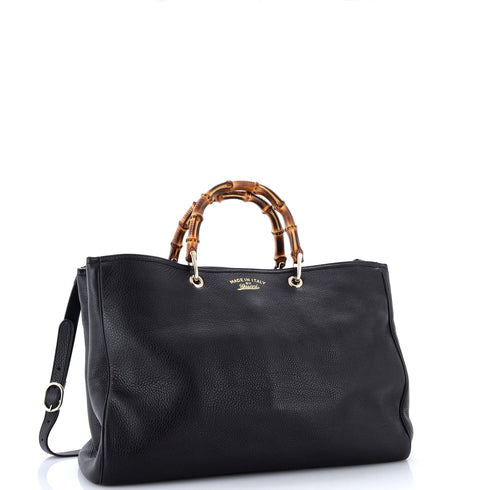 Bamboo Shopper Tote Leather Large