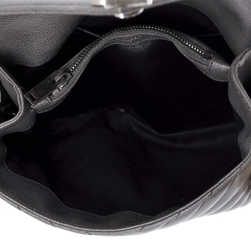Classic Monogram College Bag Matelasse Chevron Leather Medium