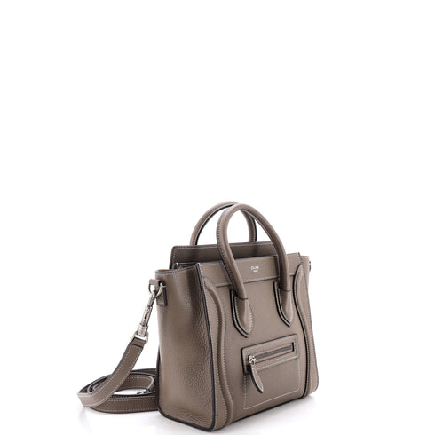 Luggage Bag Grainy Leather Nano