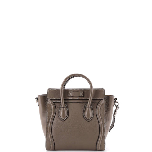 Luggage Bag Grainy Leather Nano