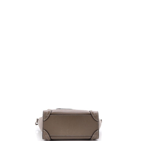 Luggage Bag Grainy Leather Nano
