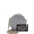 Round Clutch with Chain Quilted Caviar Mini