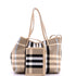 Beach Tote Vintage Check Canvas XL