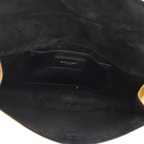 Classic Monogram Clutch Metallic Calfskin Long