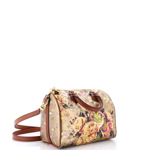 Speedy Bandouliere Bag Limited Edition Flowers Monogram Canvas 25