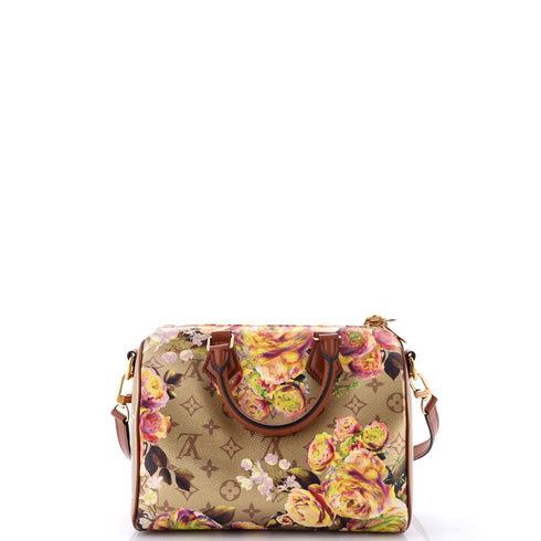 Speedy Bandouliere Bag Limited Edition Flowers Monogram Canvas 25