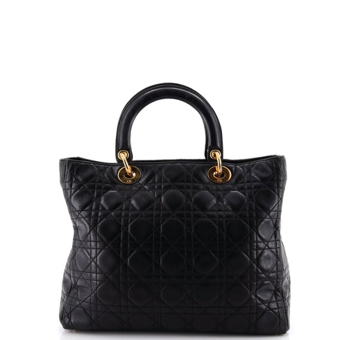 Vintage Lady Dior Bag Cannage Quilt Lambskin Large