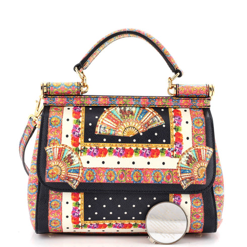 Miss Sicily Bag Printed Leather Medium