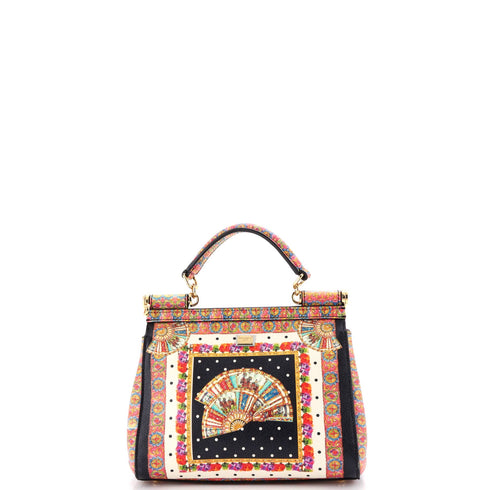 Miss Sicily Bag Printed Leather Medium