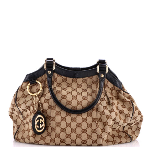 Sukey Tote GG Canvas with Leather Medium