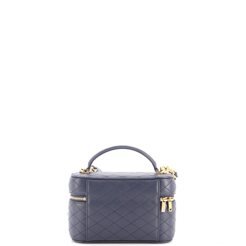 Gaby Zip Around Vanity Bag Quilted Leather Mini