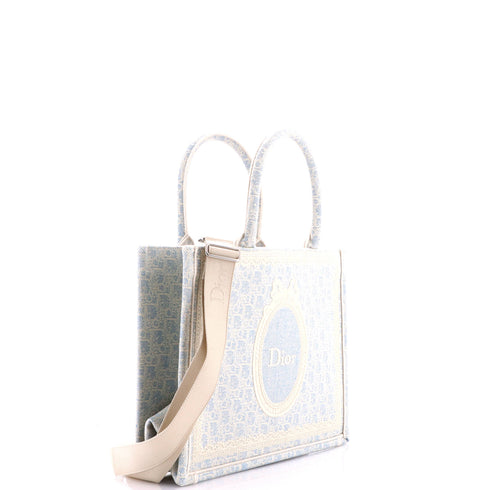 Book Tote Oblique Canvas with Lace Medium