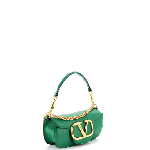 VLogo Loco Flap Shoulder Bag Leather Small