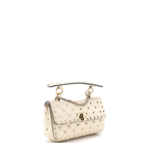 Rockstud Spike Flap Bag Quilted Leather Small