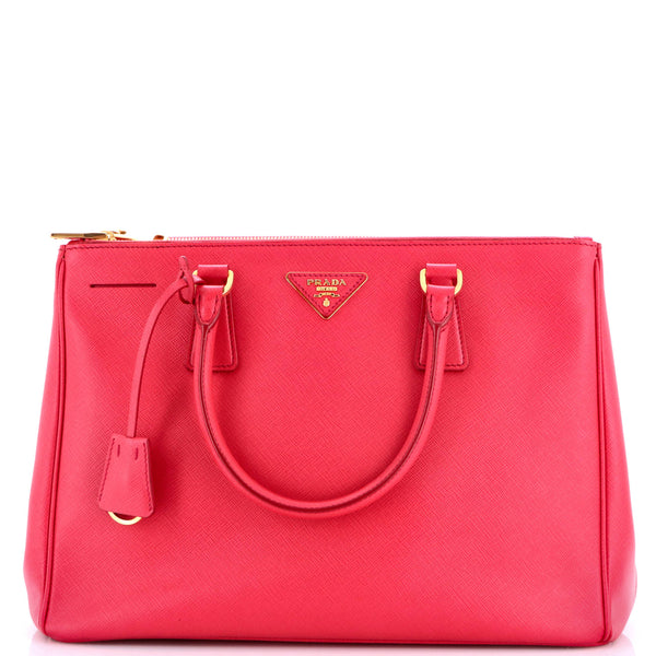 Double Zip Lux Tote Saffiano Leather Large