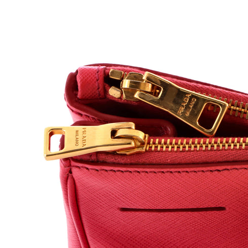 Double Zip Lux Tote Saffiano Leather Large