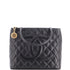 Medallion Tote Quilted Caviar