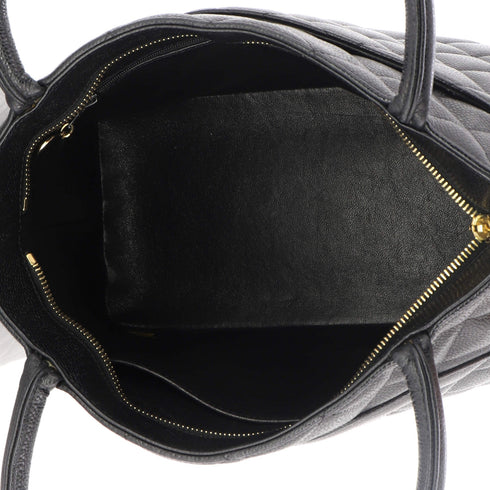 Medallion Tote Quilted Caviar