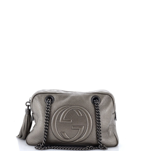 Soho Chain Zip Shoulder Bag Leather Small