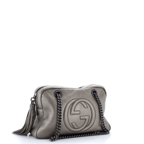 Soho Chain Zip Shoulder Bag Leather Small