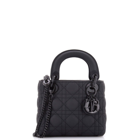 Ultra Matte Lady Dior Chain Bag Cannage Quilt Calfskin Mini