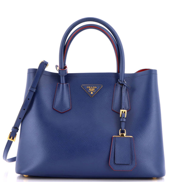 Cuir Double Tote Saffiano Leather Medium