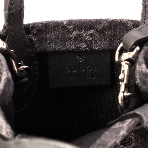 Vertical Tote GG Denim Mini