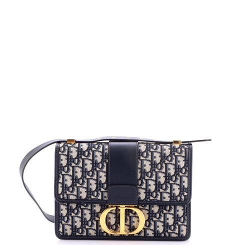 30 Montaigne Flap Bag Oblique Canvas