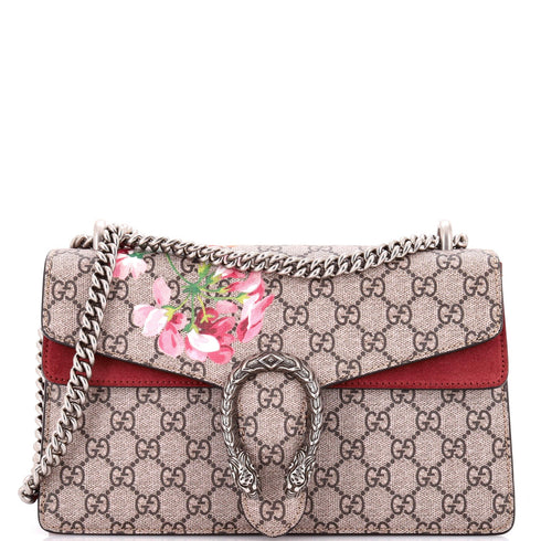 Dionysus Bag Blooms Print GG Coated Canvas Small